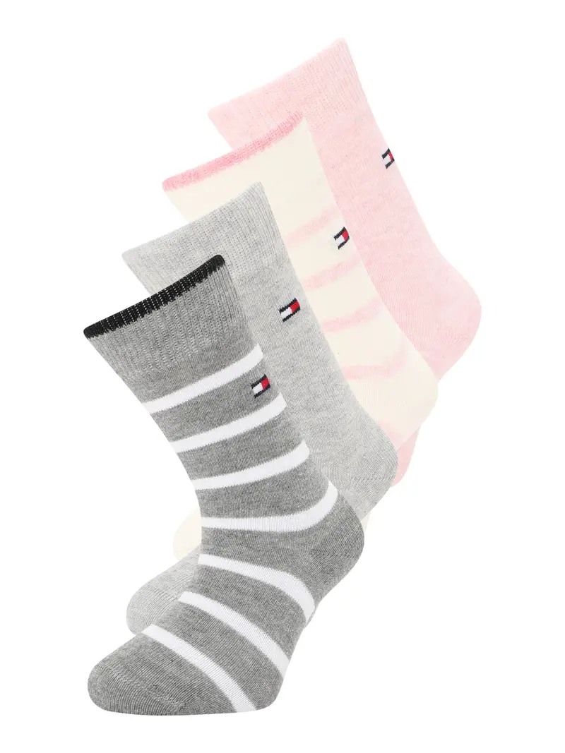 TOMMY HILFIGER Calzino  grigio / rosa / cipria / bianco