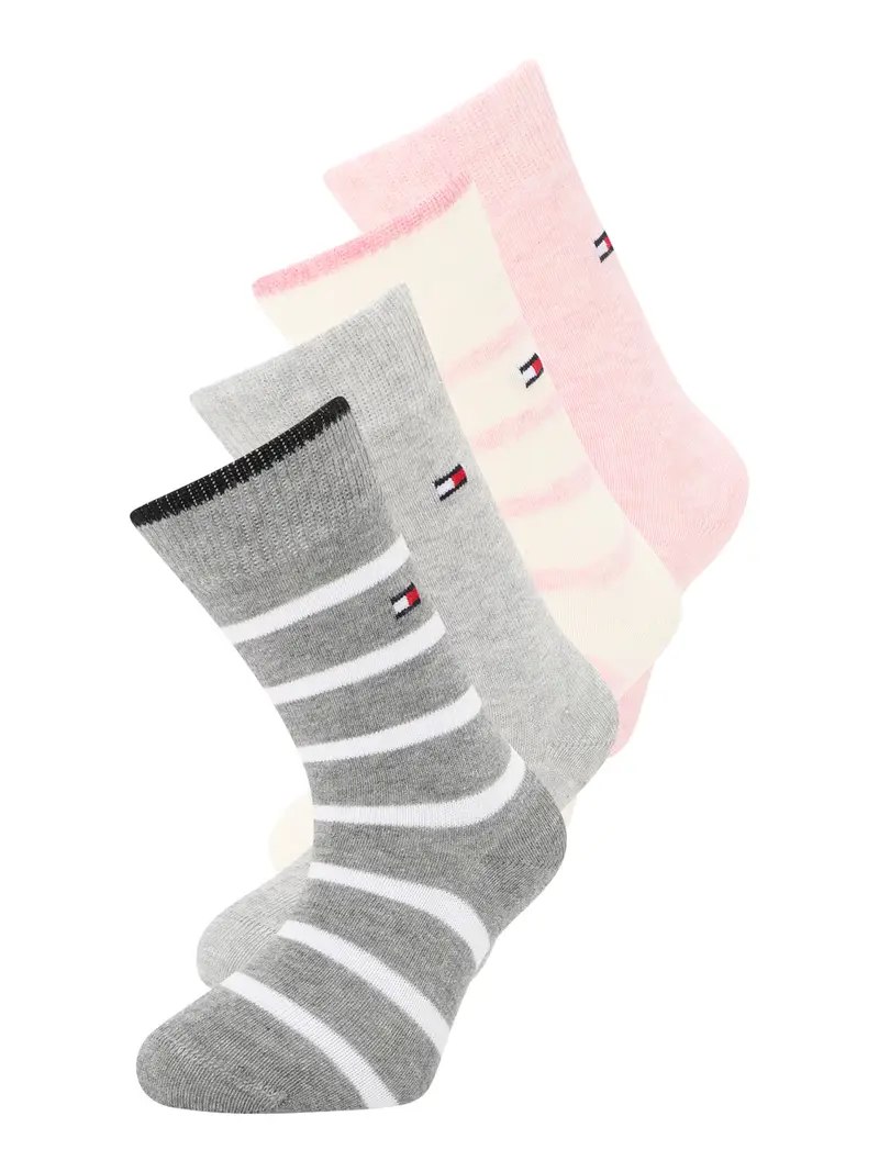 Calzino grigio / rosa / cipria / bianco