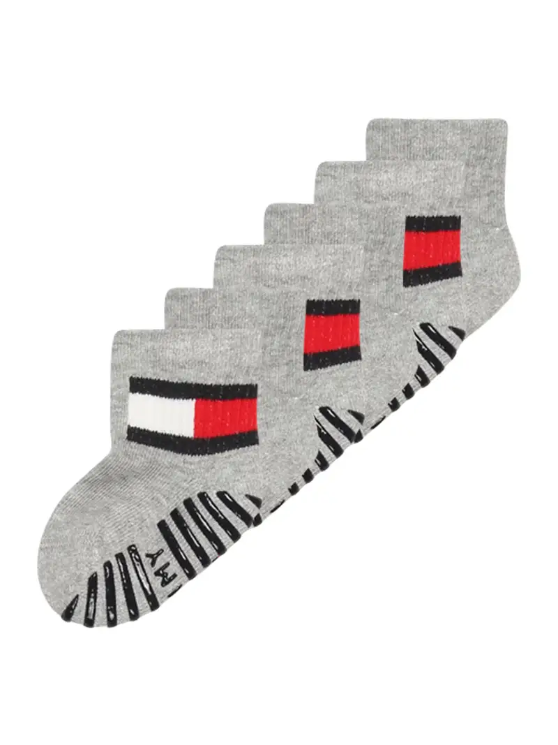 Calzino navy / grigio / rosso / bianco