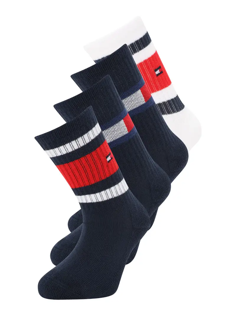Calzino navy / rosso / offwhite