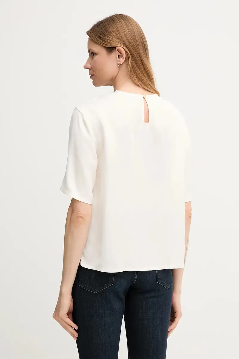 camicetta donna colore bianco WW0WW45900 Beige miniatura 3