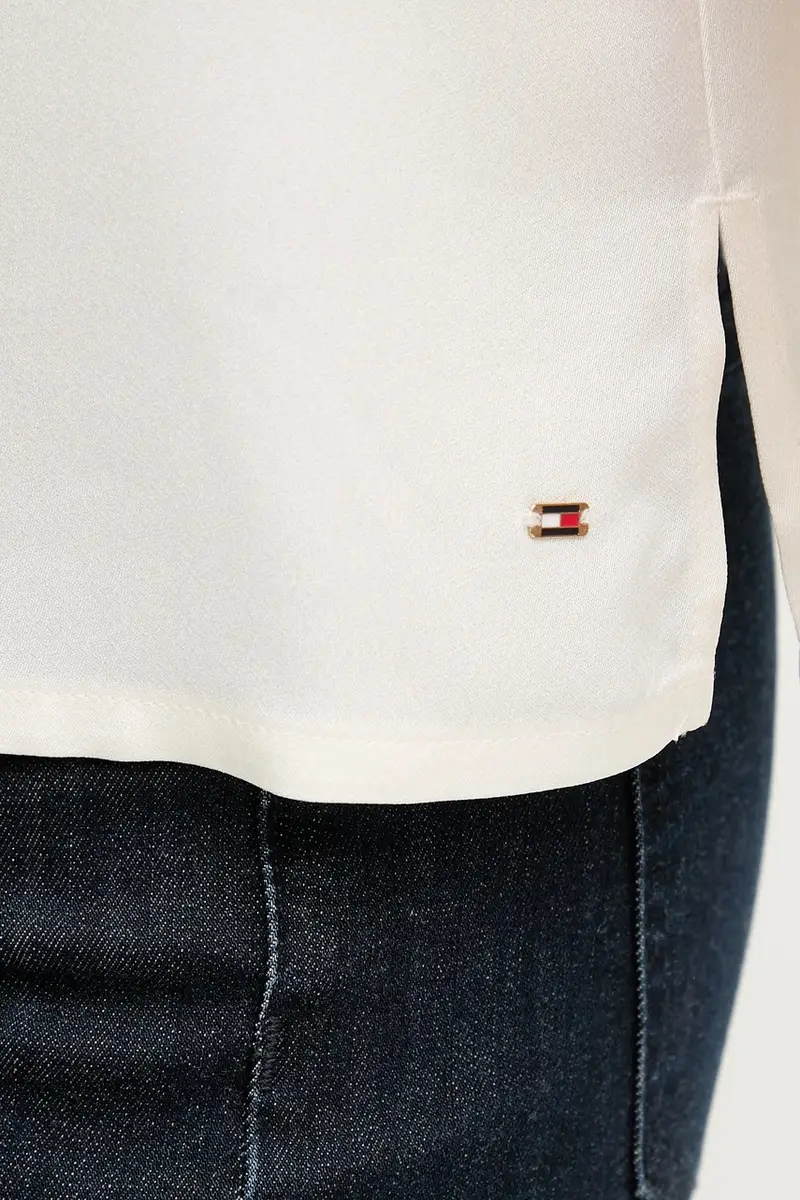 camicetta donna colore bianco WW0WW45900 Beige miniatura 5