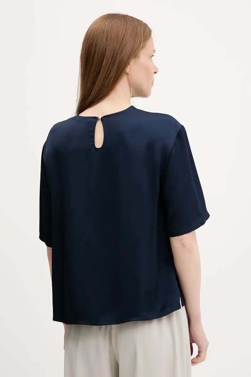 camicetta donna colore blu navy WW0WW45900 miniatura 3