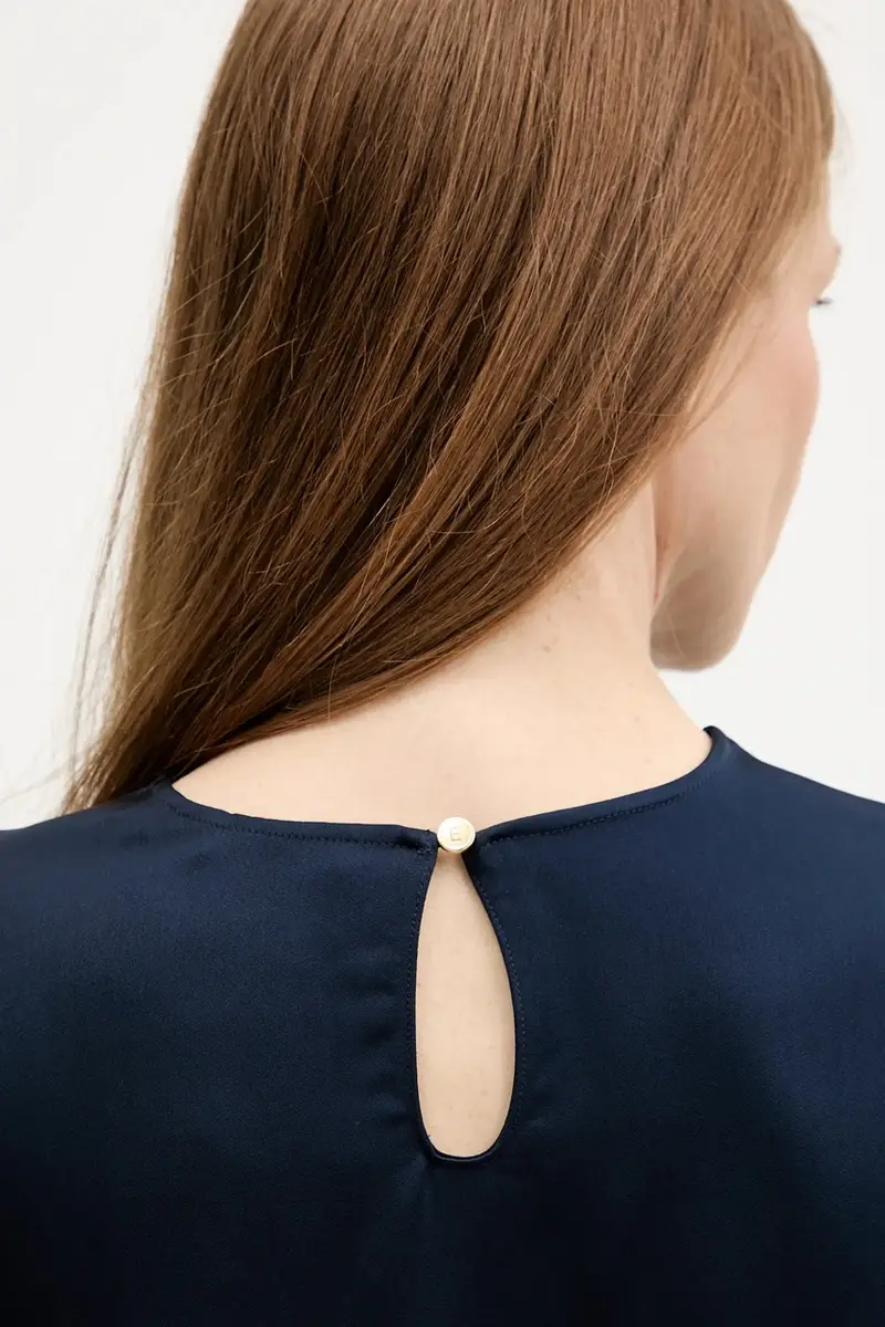 camicetta donna colore blu navy WW0WW45900 miniatura 5