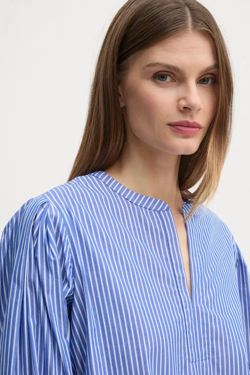 camicetta in cotone donna colore violetto WW0WW44059 miniatura 4