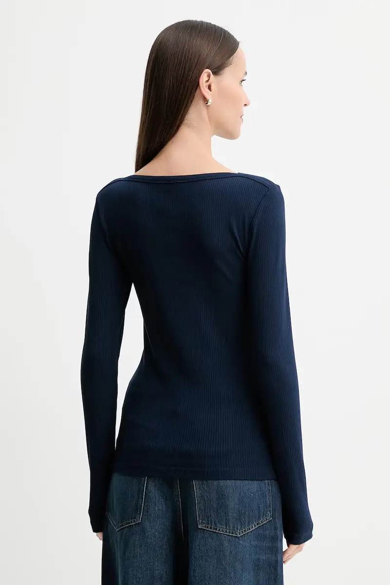 camicia a maniche lunghe colore blu navy WW0WW47309 miniatura 3