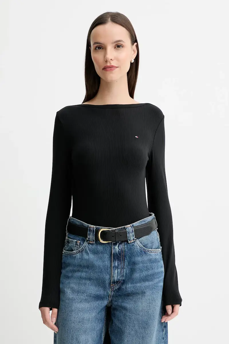 camicia a maniche lunghe colore nero WW0WW47309