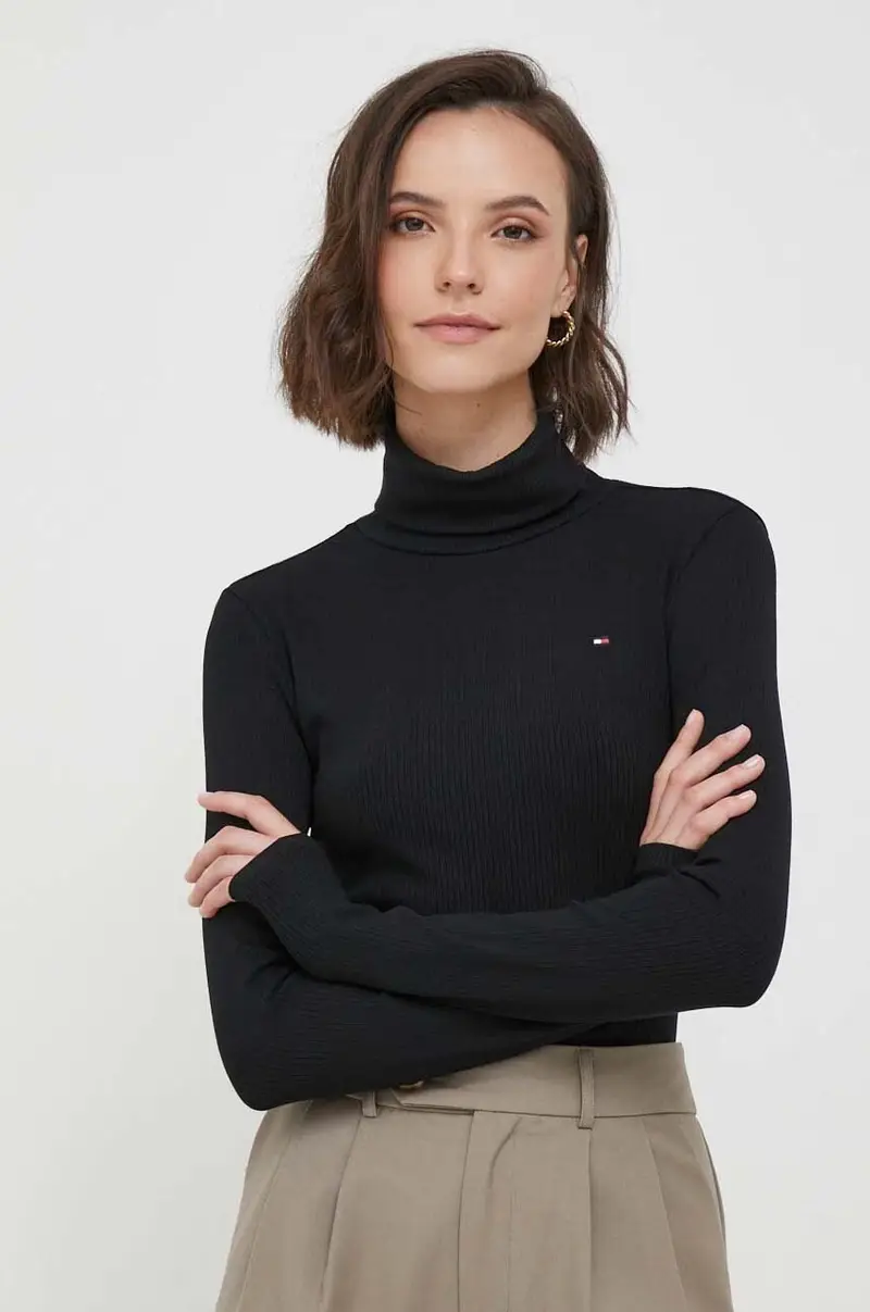 camicia a maniche lunghe donna colore nero WW0WW39826 miniatura 4