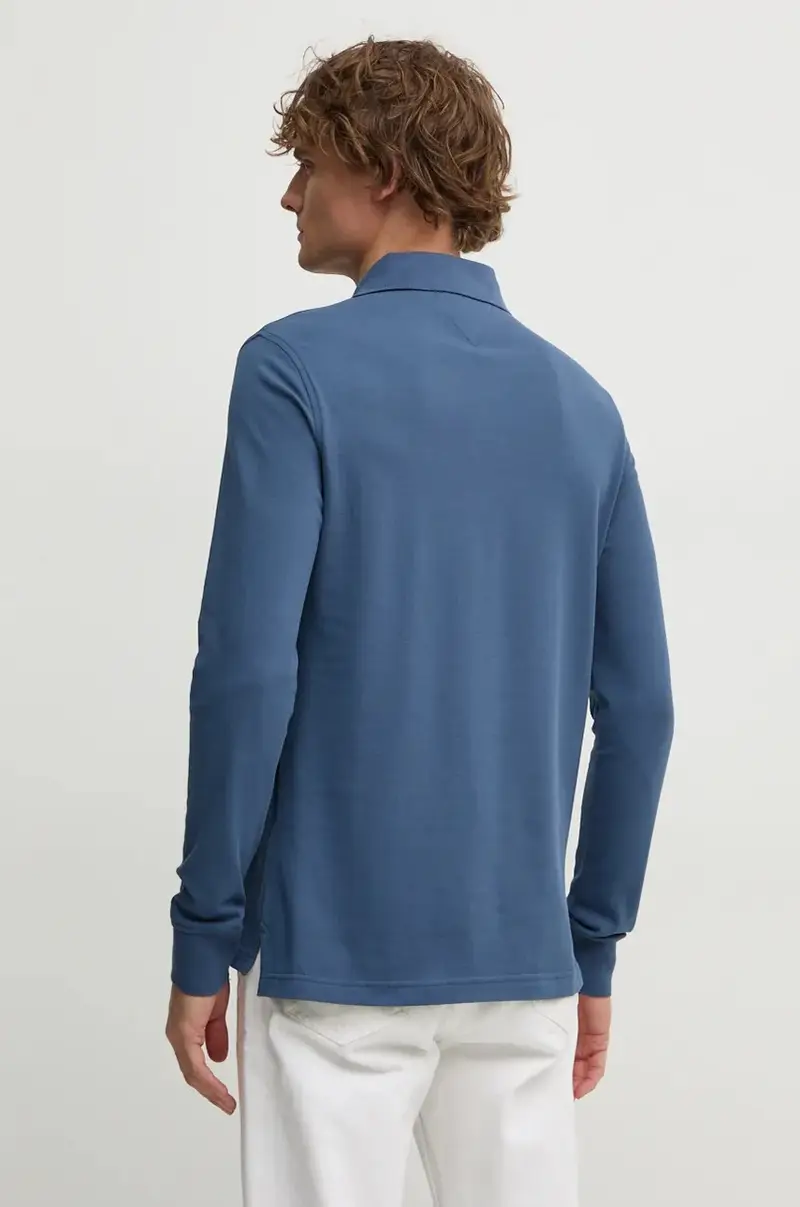 camicia a maniche lunghe uomo colore blu navy miniatura 3