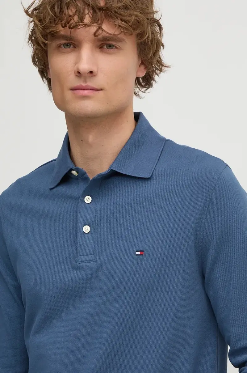 camicia a maniche lunghe uomo colore blu navy miniatura 4