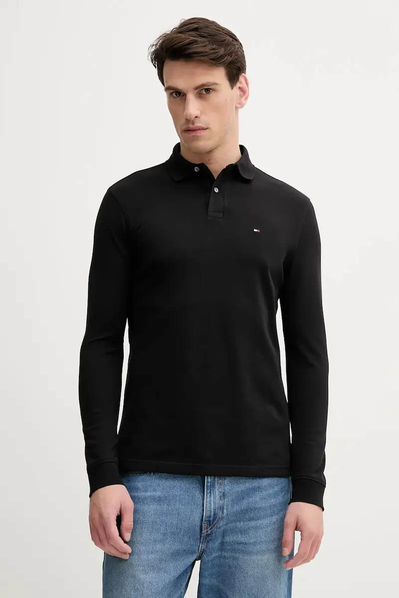 camicia a maniche lunghe uomo colore nero MW0MW20183