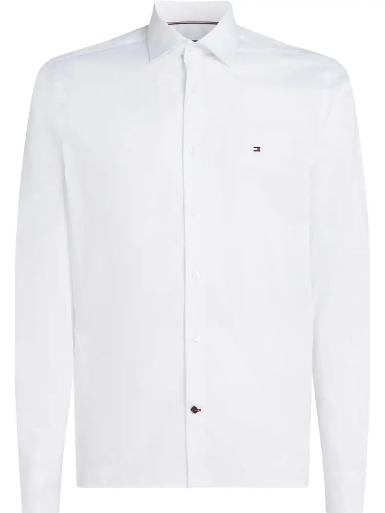 camicia bianca uomo mini logo