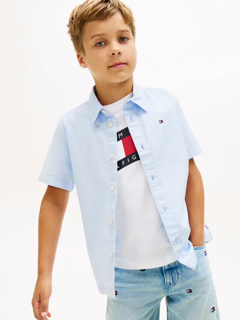 Camicia blu pastello miniatura 2