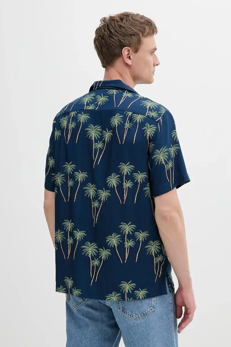 camicia colore blu navy MW0MW38580 miniatura 3