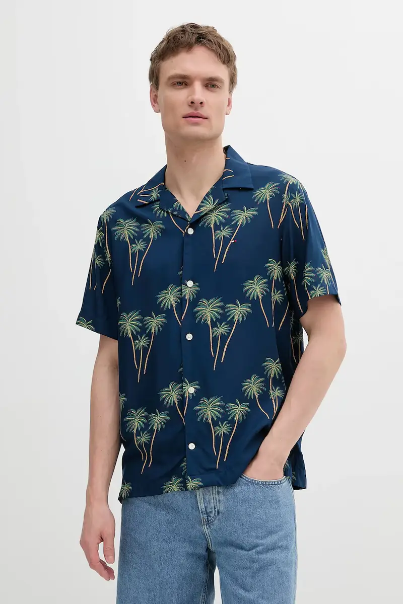 camicia colore blu navy MW0MW38580