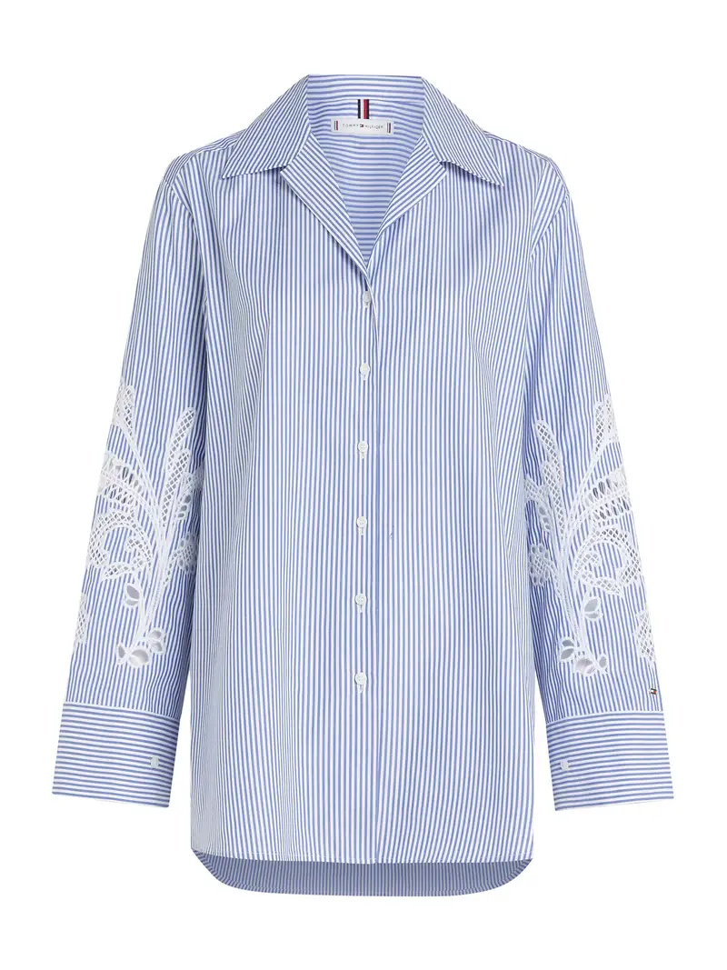 Camicia da donna blu / bianco