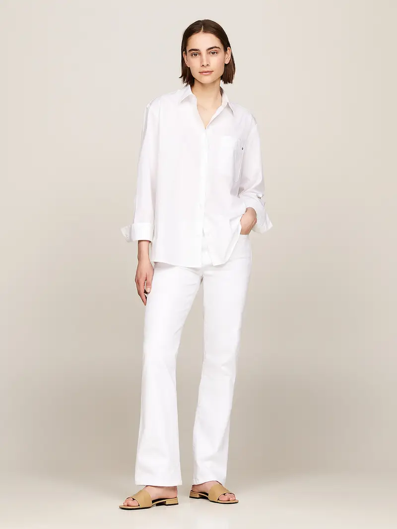 TOMMY HILFIGER Camicia da donna 'Ess' bianco miniatura 2