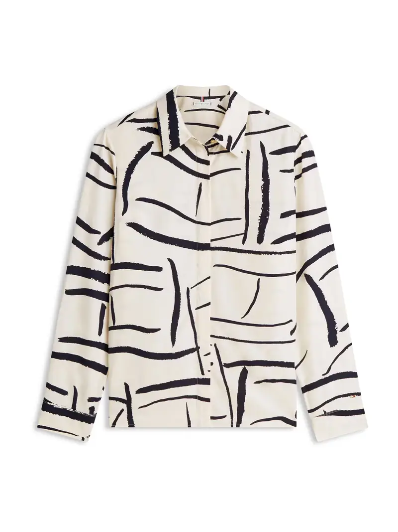 Camicia da donna nero / bianco naturale