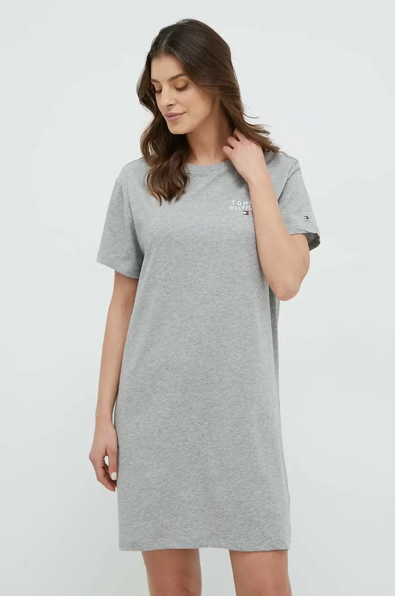 camicia da notte di lana Grigio