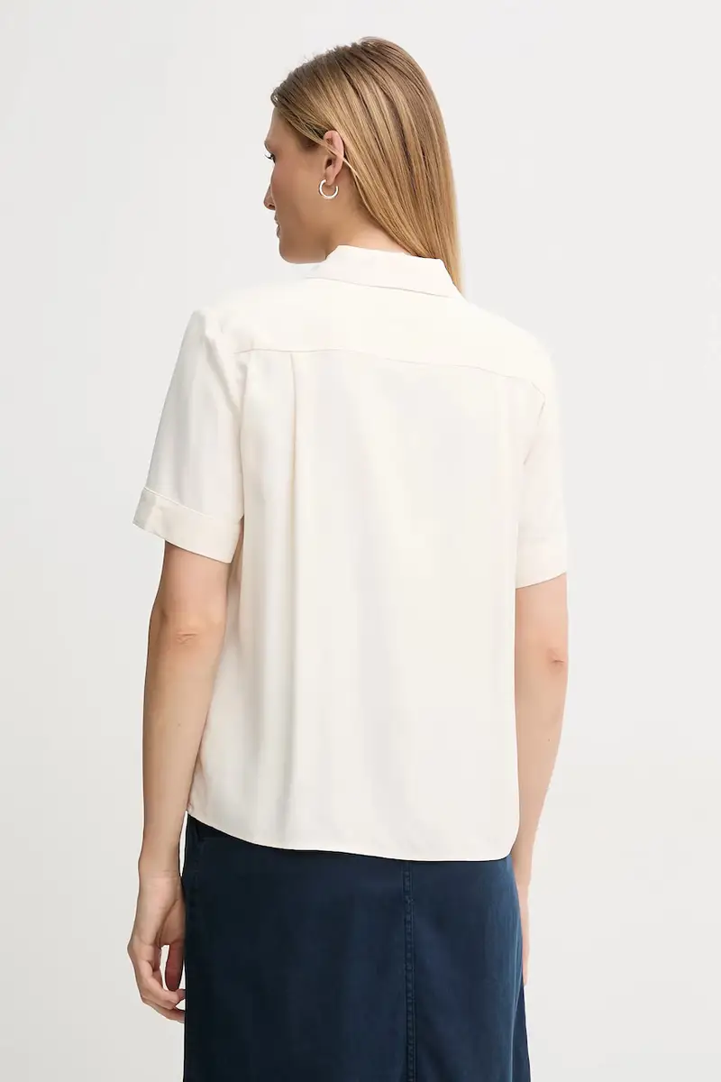 camicia donna colore beige WW0WW44683 miniatura 3
