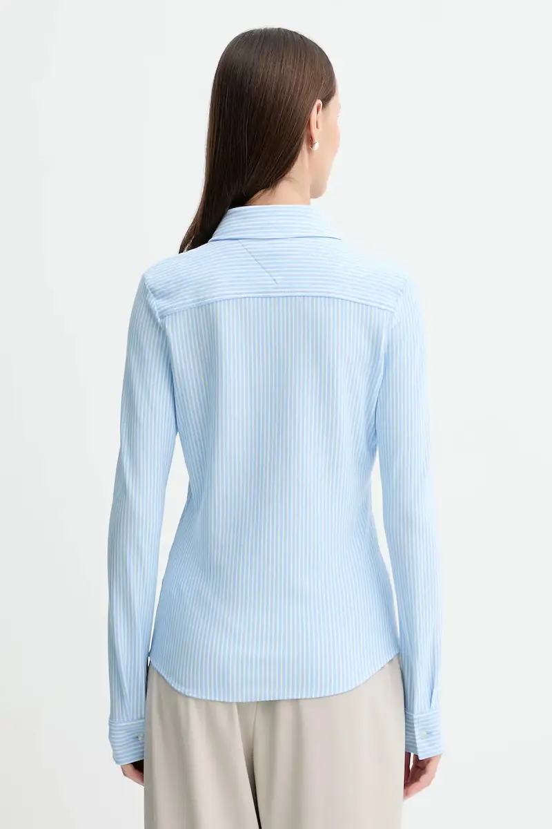 camicia donna colore bianco WW0WW43528 Blu miniatura 3