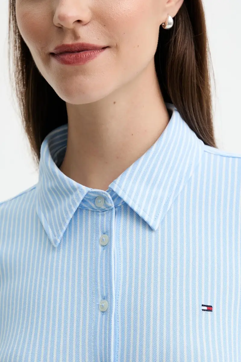 camicia donna colore bianco WW0WW43528 Blu miniatura 5