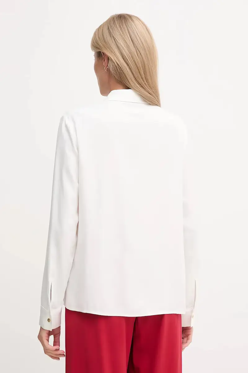 camicia donna colore bianco WW0WW46597 Beige miniatura 3