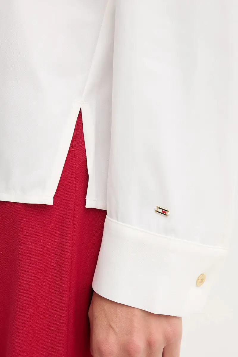 camicia donna colore bianco WW0WW46597 Beige miniatura 5