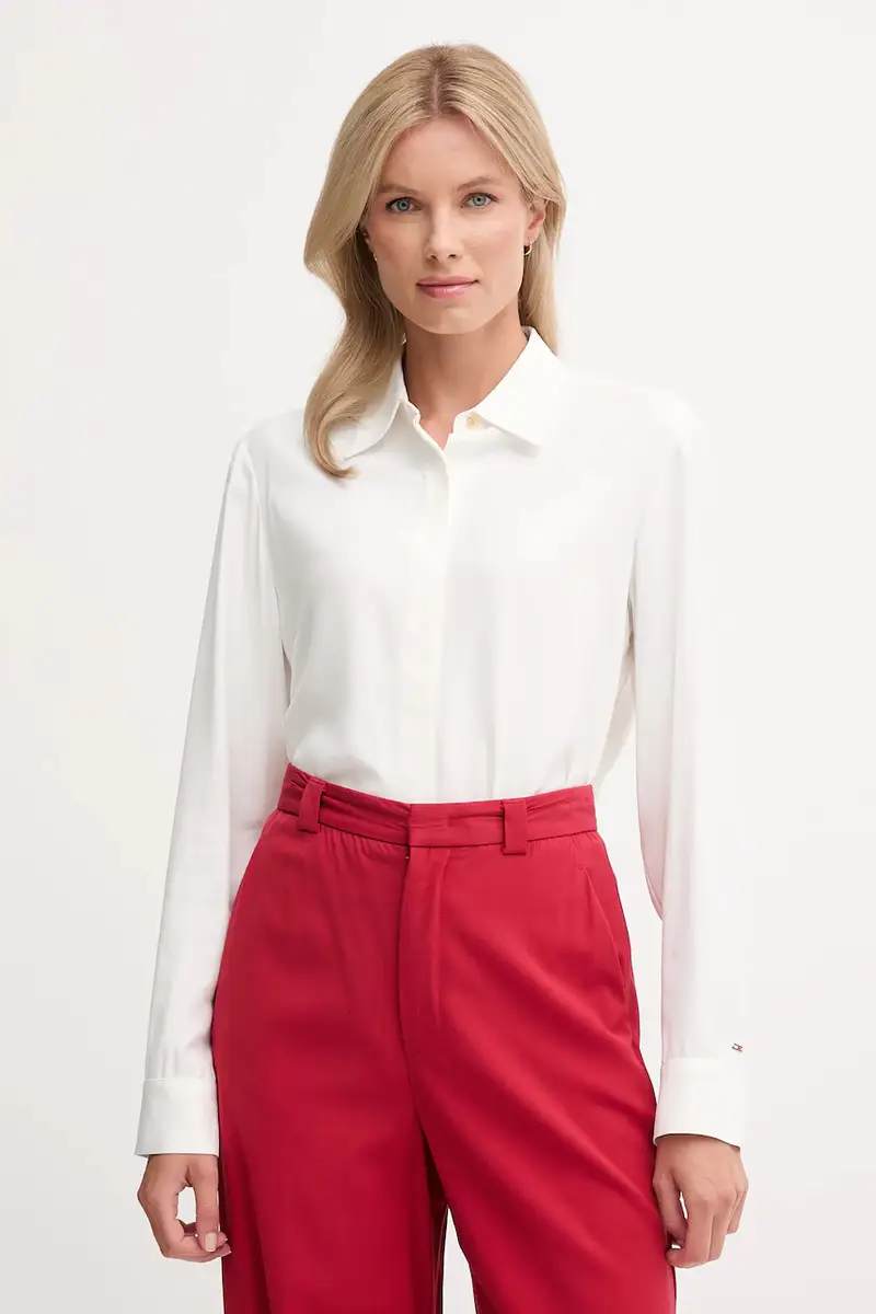 camicia donna colore bianco WW0WW46597 Beige