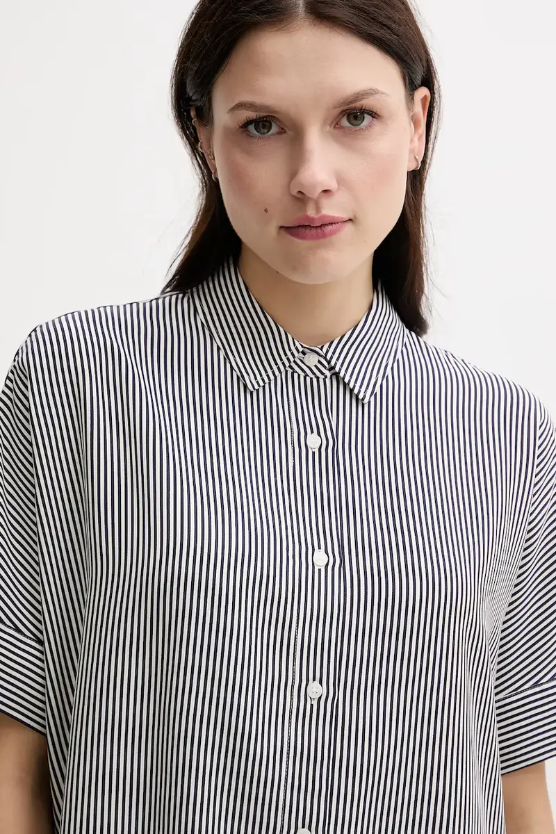 camicia donna colore blu navy WW0WW45883 miniatura 4