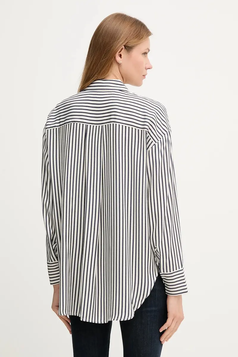 camicia donna colore blu navy WW0WW45888 miniatura 3