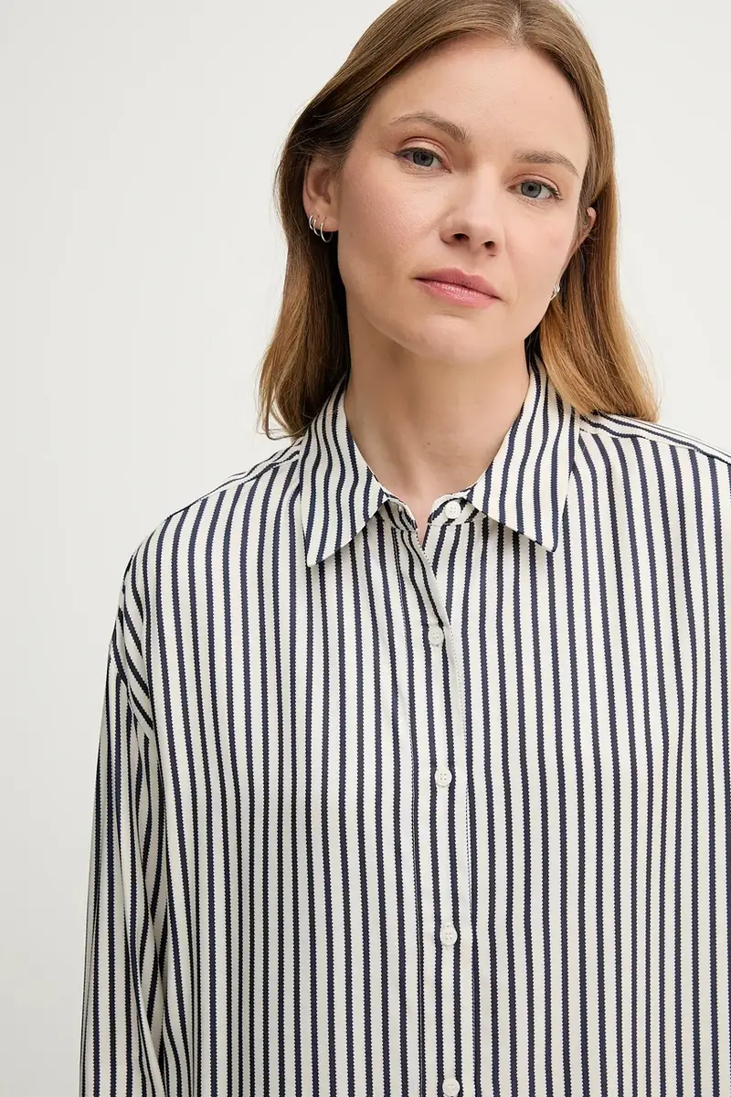 camicia donna colore blu navy WW0WW45888 miniatura 4