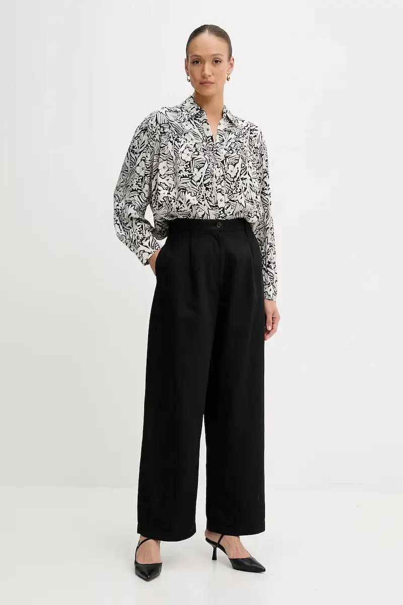 camicia donna colore nero WW0WW45899 miniatura 2