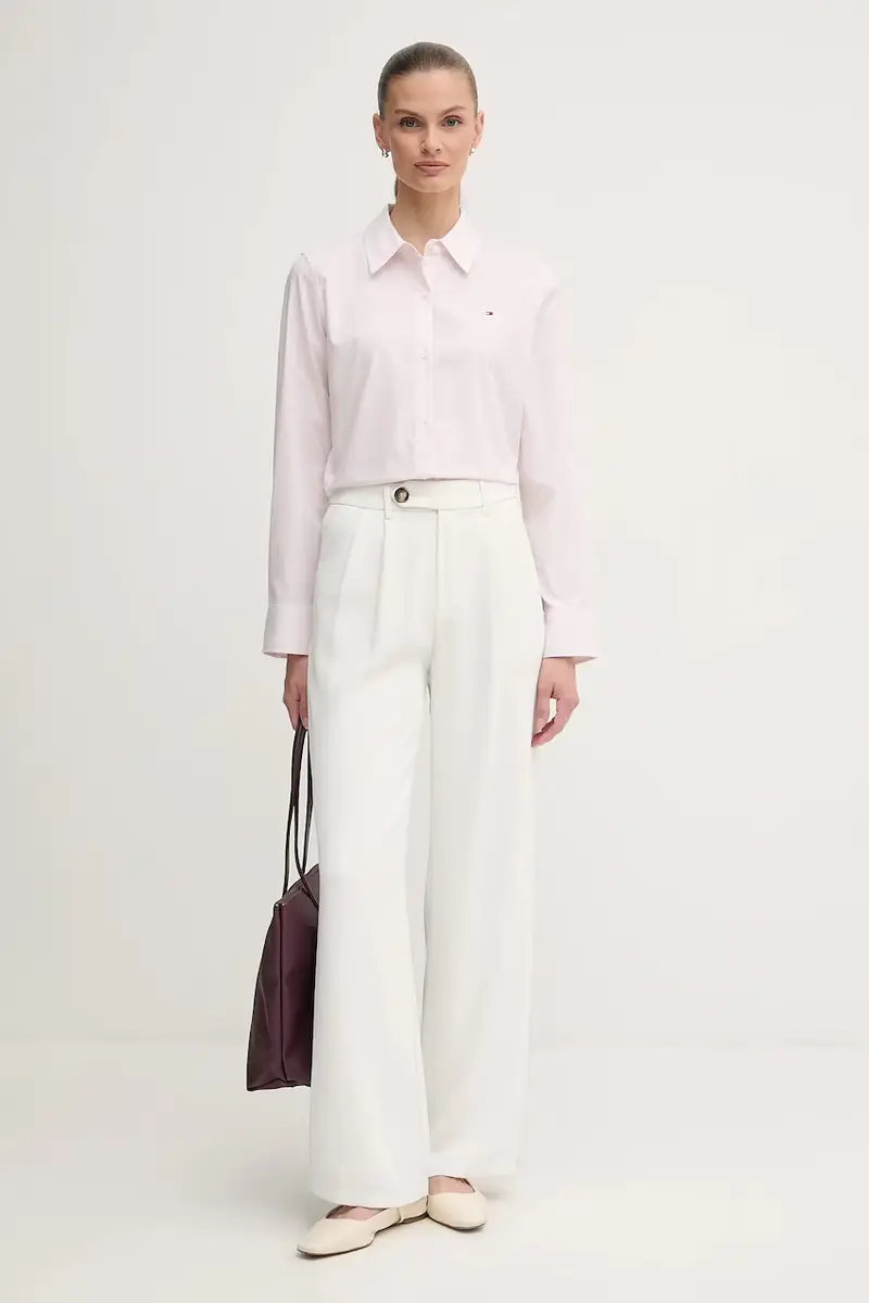 camicia donna colore rosa WW0WW47169 miniatura 2