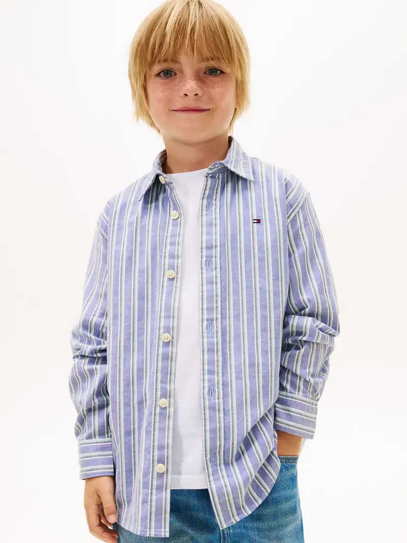 Camicia 'FLEX' blu denim / menta / nero / bianco miniatura 2