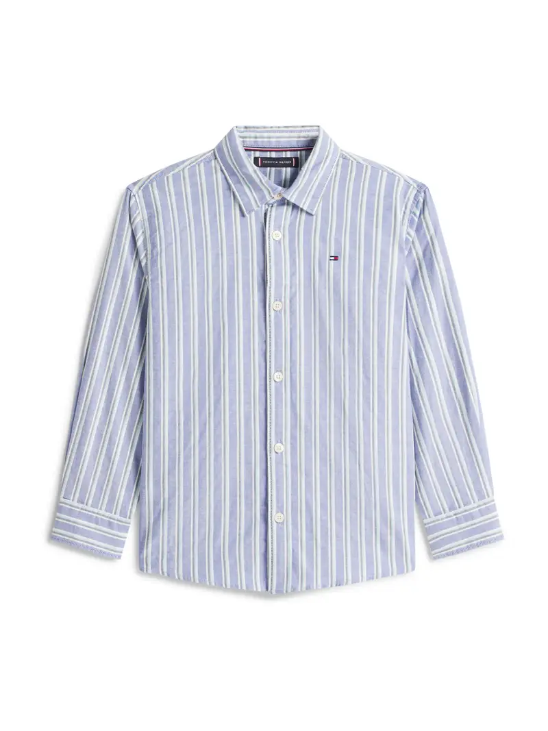 Camicia 'FLEX' blu denim / menta / nero / bianco