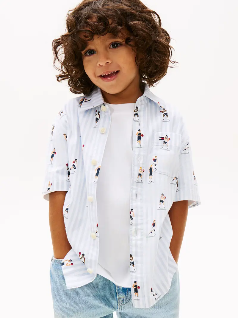 Camicia FLEX ITHACA beige / navy / blu chiaro / bianco miniatura 2