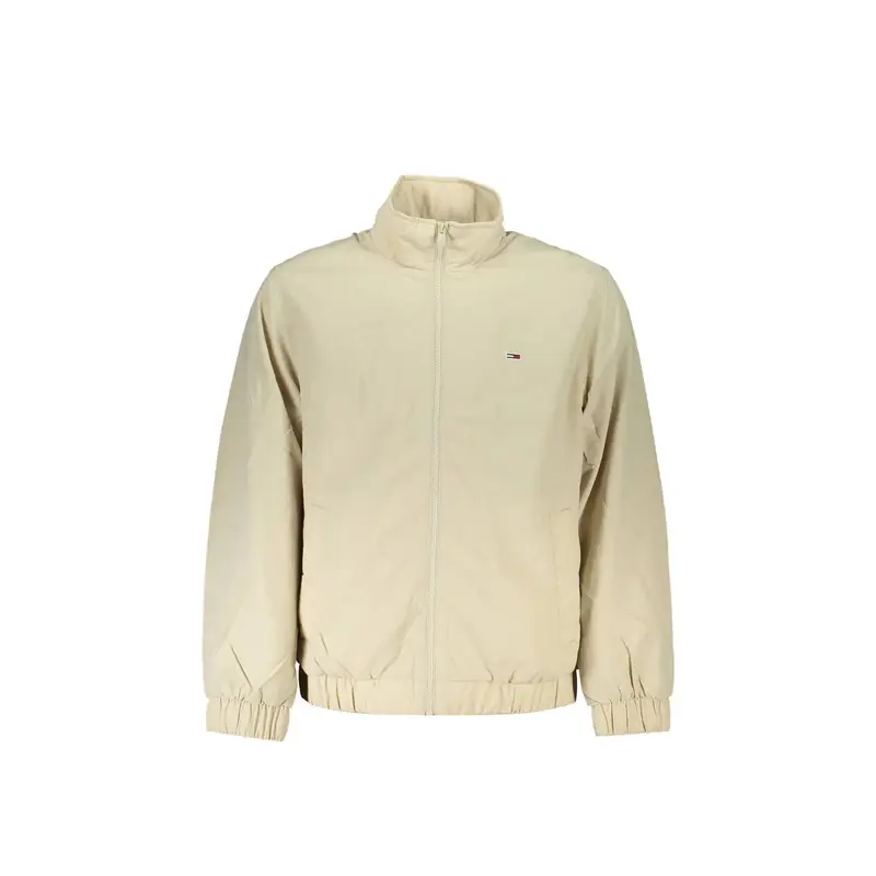 Tommy Hilfiger Giacca Sportiva Uomo beige con Zip e Logo