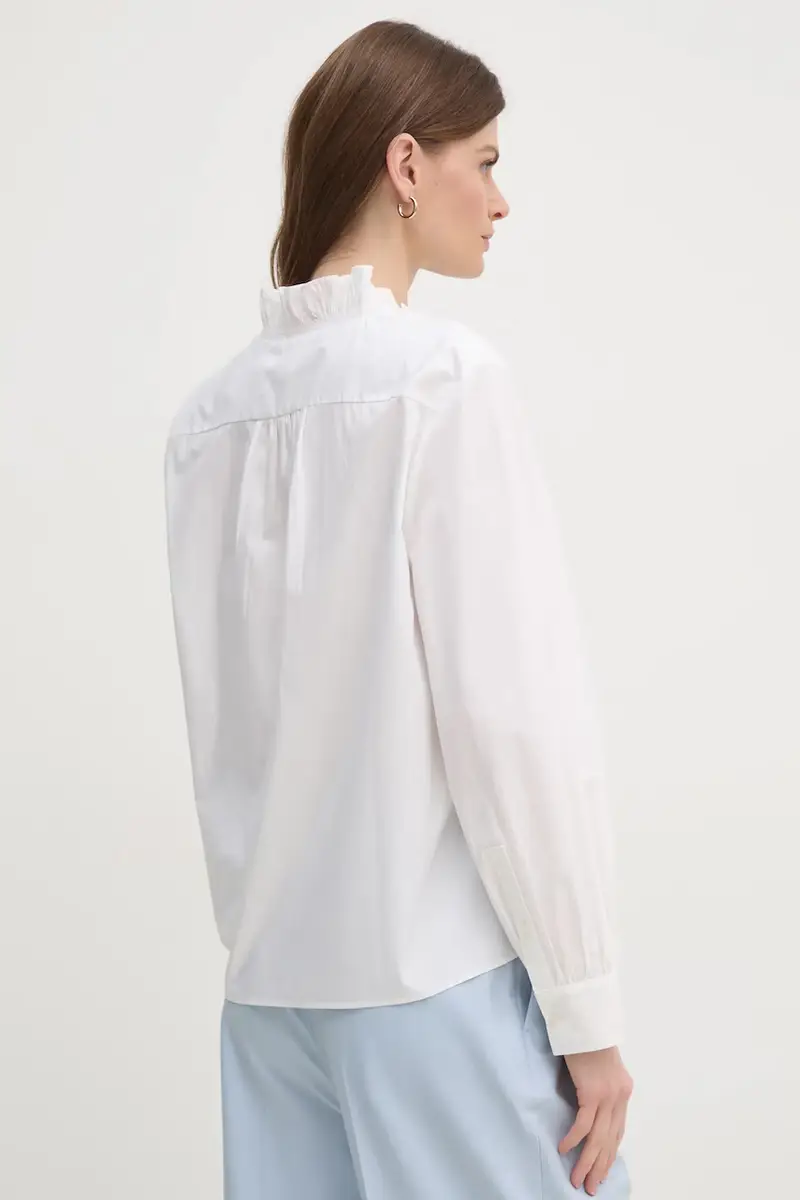 camicia in cotone donna colore beige WW0WW44688 miniatura 3