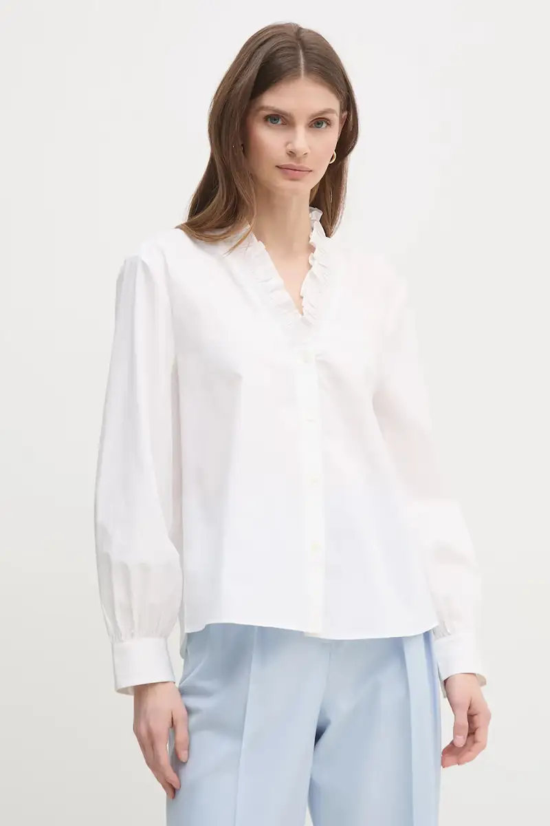 camicia in cotone donna colore beige WW0WW44688