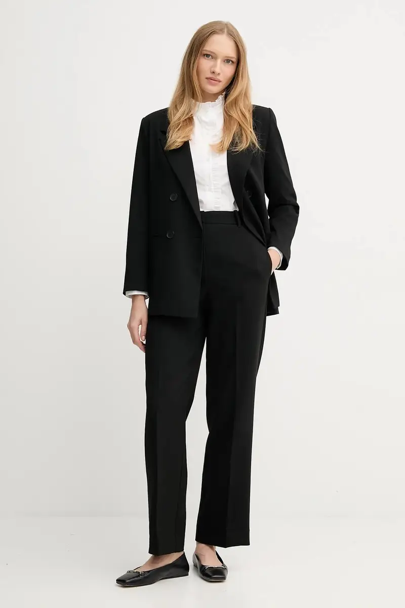 camicia in cotone donna colore beige WW0WW46848 miniatura 2