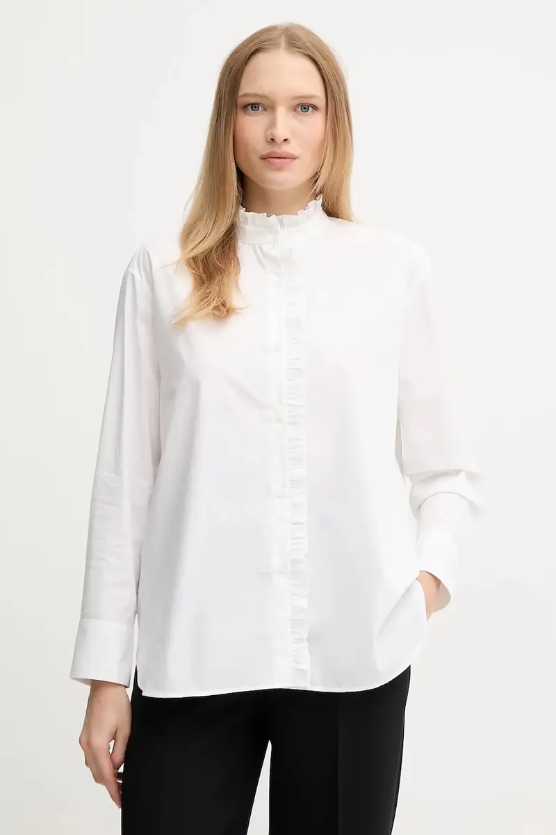 camicia in cotone donna colore beige WW0WW46848