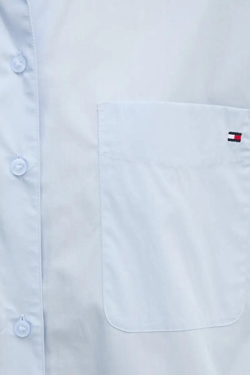 camicia in cotone donna colore blu miniatura 5