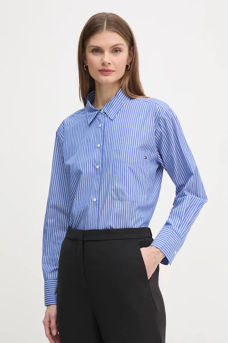 camicia in cotone donna colore violetto