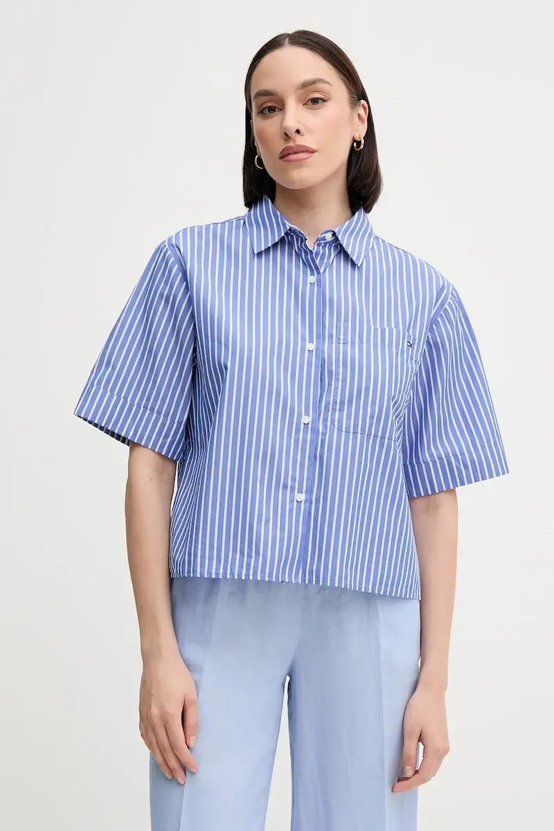 camicia in cotone donna colore violetto WW0WW44717