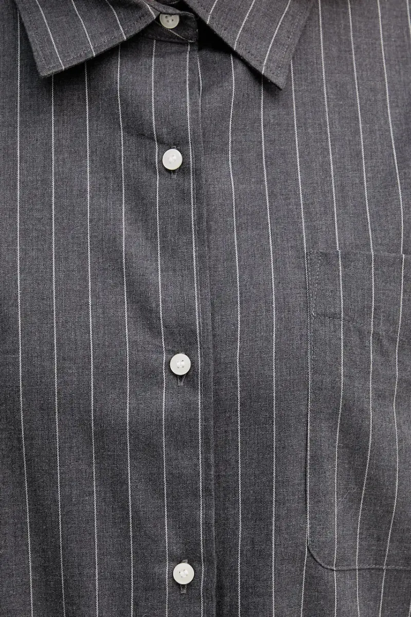 camicia in cotone Grigio miniatura 5