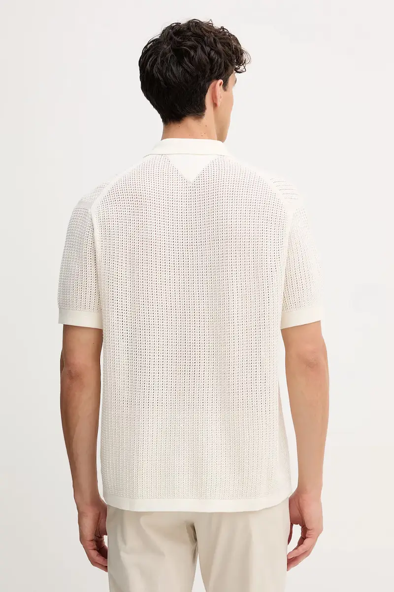 camicia in cotone uomo colore beige MW0MW39530 miniatura 3