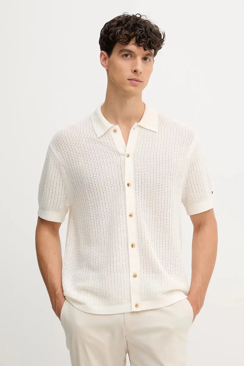 camicia in cotone uomo colore beige MW0MW39530