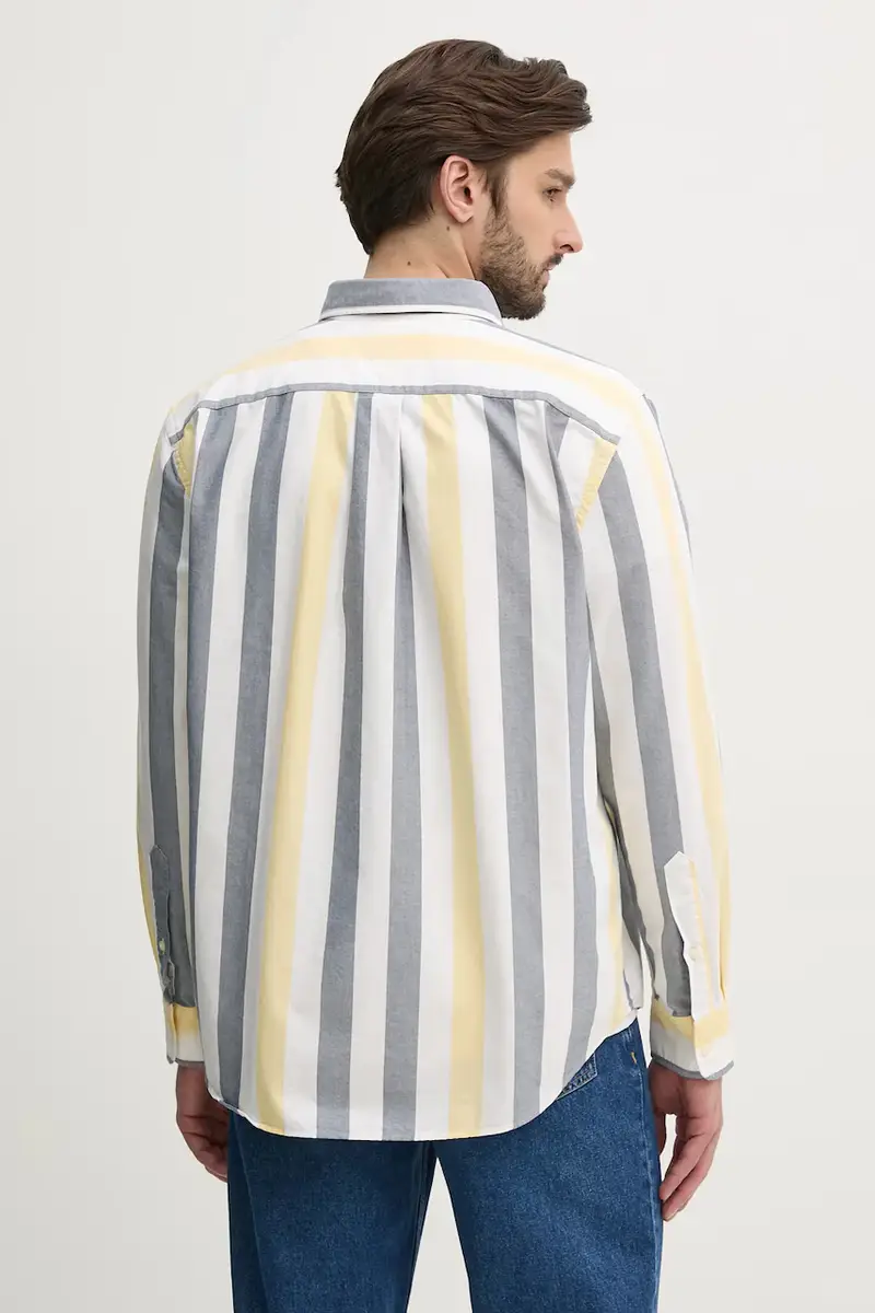 camicia in cotone uomo colore bianco MW0MW39160 miniatura 3