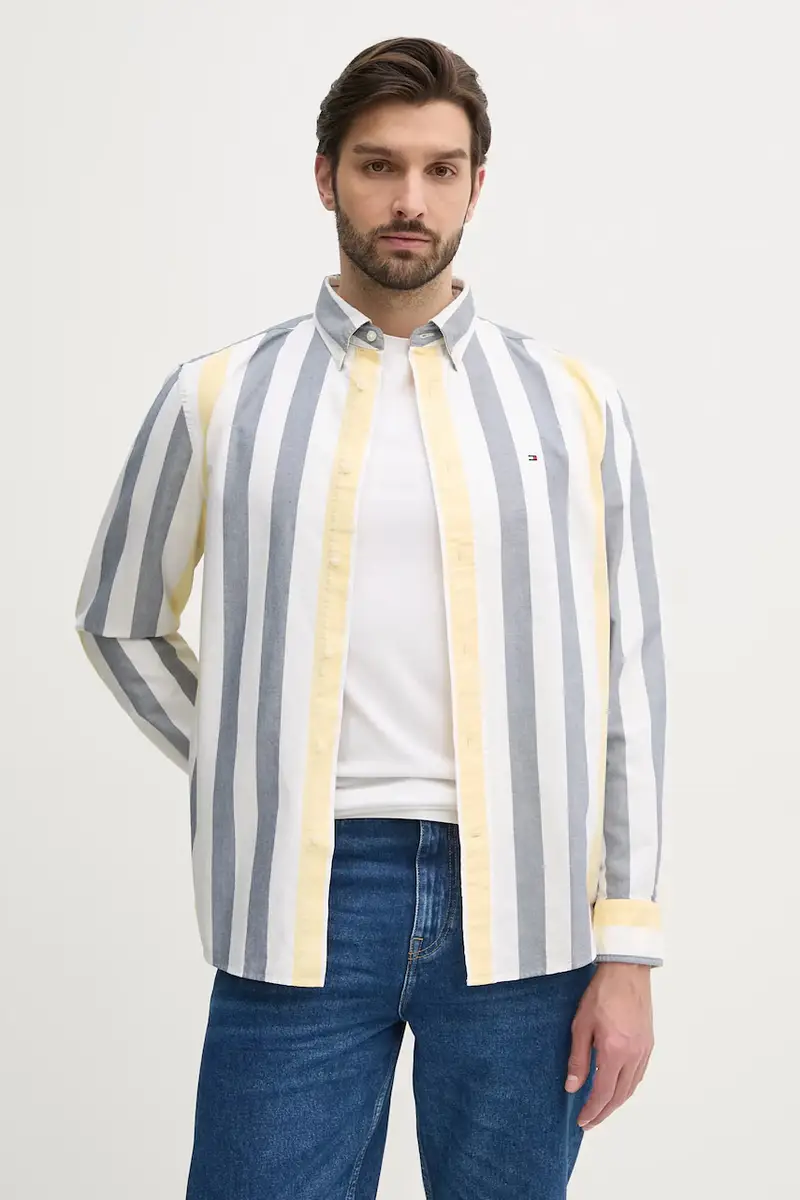 camicia in cotone uomo colore bianco MW0MW39160